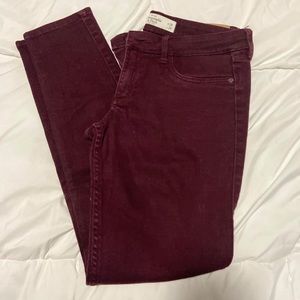 Maroon jeans